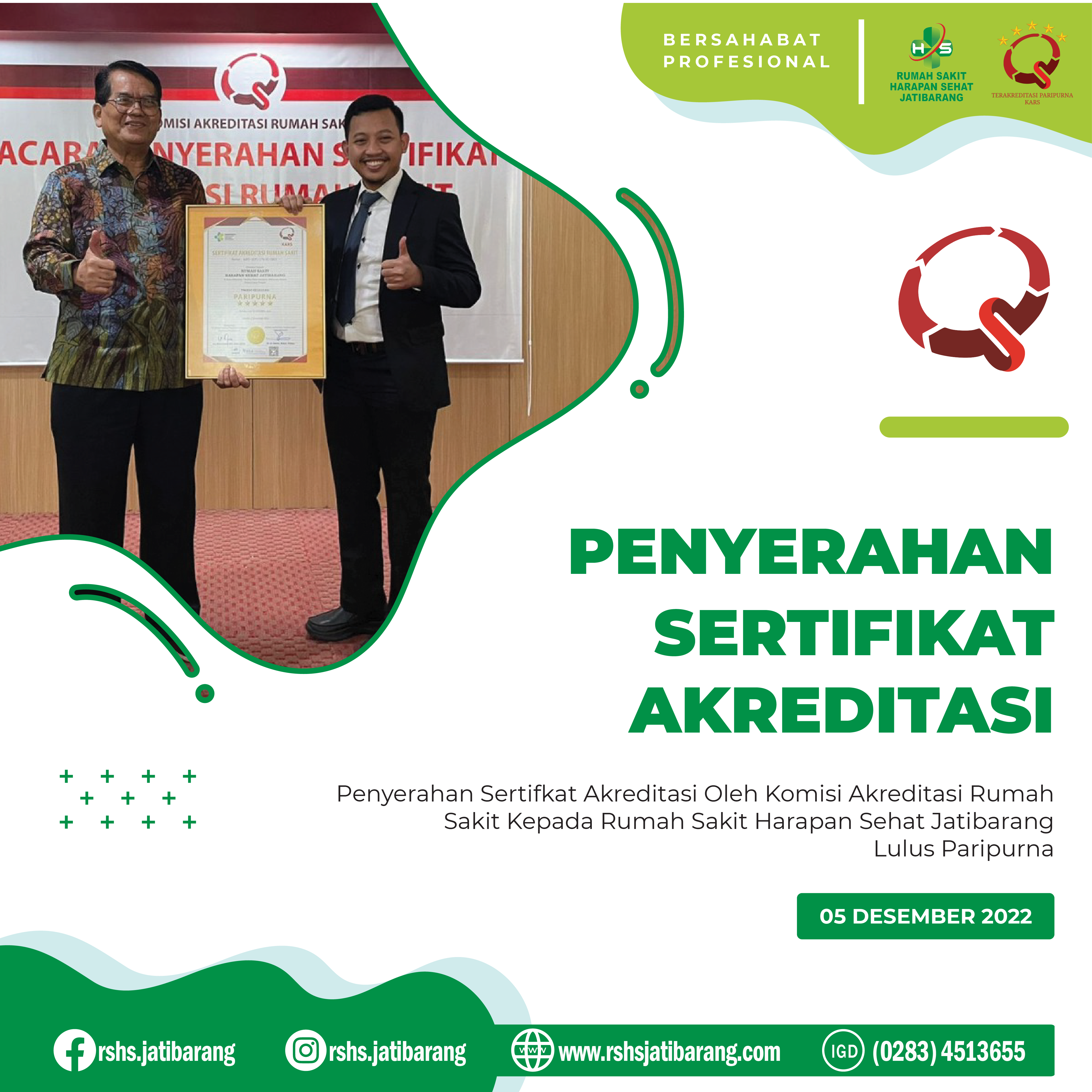 Penyerahan Sertifikat Akreditasi